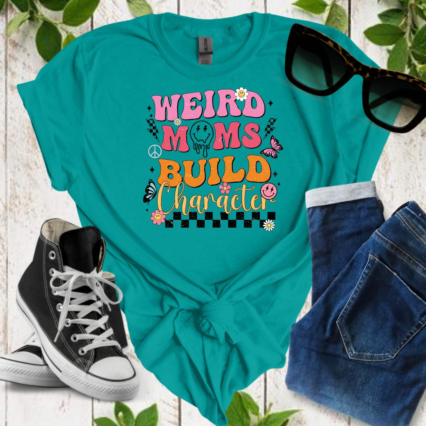 Weird Moms Build Character Tee